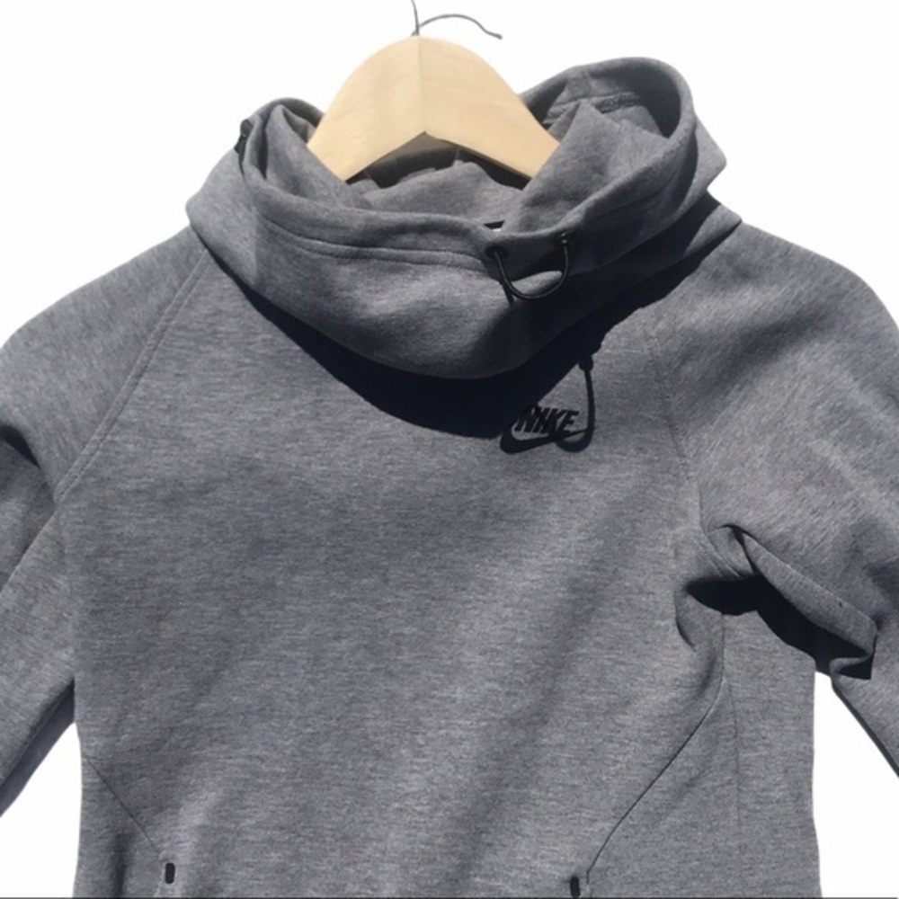 Nike Tech High Neck Hooded Training Sweatshirt - Picture 2 of 9